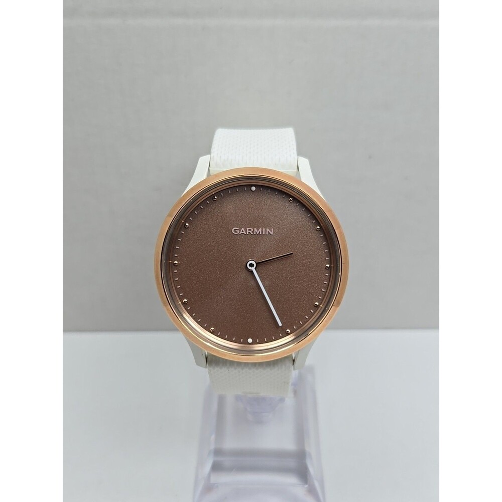 Garmin Vivomove HR Sport Rose Gold White Hybrid Smartwatch 43mm OLED Touchscreen